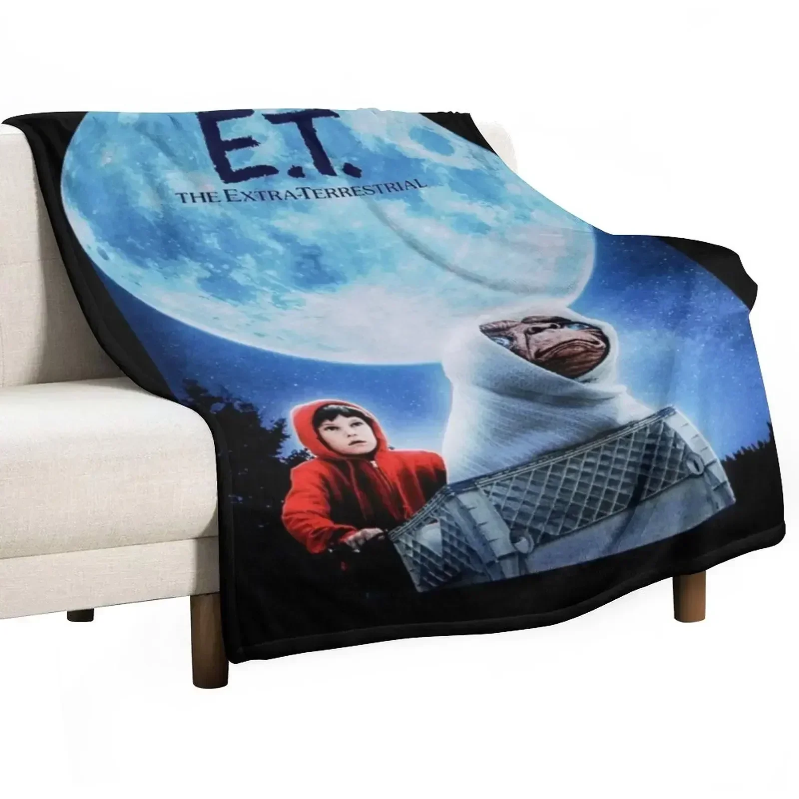 E.T. The Extra Terrestrial (1982) Movie Classic . Throw Blanket Blankets Sofas Of Decoration Winter beds Blankets