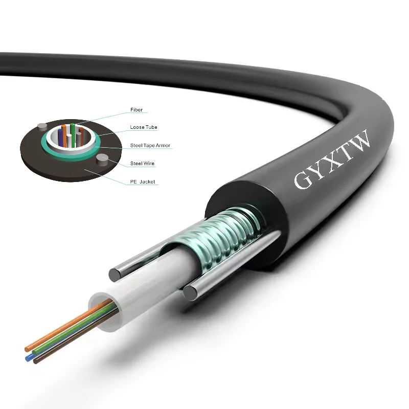 

100m 200m 300m 500m 1km 2km 3km 5km Outdoor Steel Wire Armored Optical GYXTW 2 4 6 12 16 24 Core Fiber Optic Cable 1km 2km Price