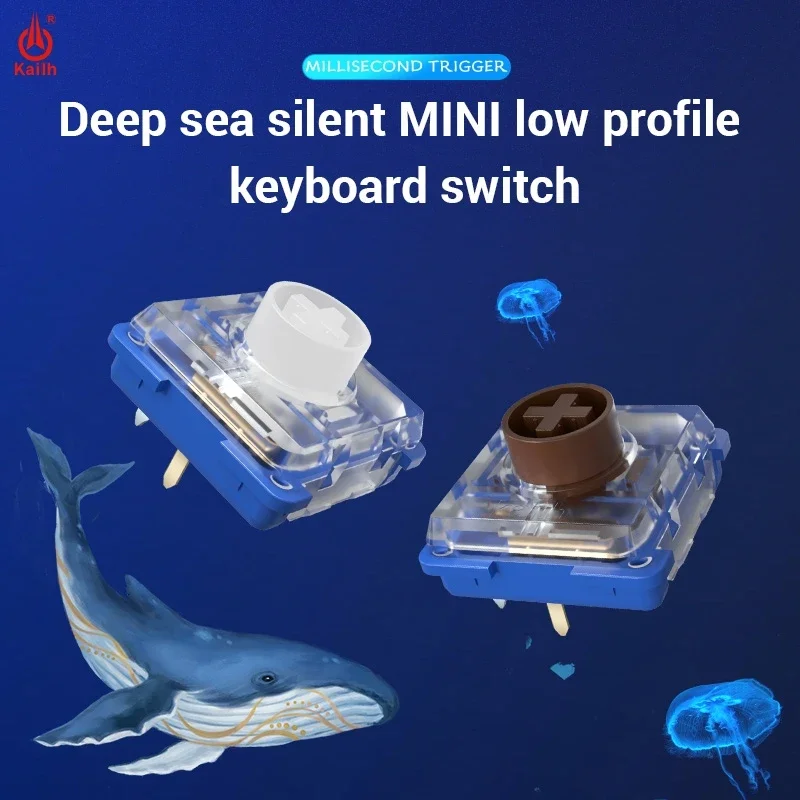 Kailh Deep Sea Silent Mini Switch Low Profile Switches 1353 RGB Mechanical Keyboard Island MINI Tactile Linear DIY Hitbox Switch