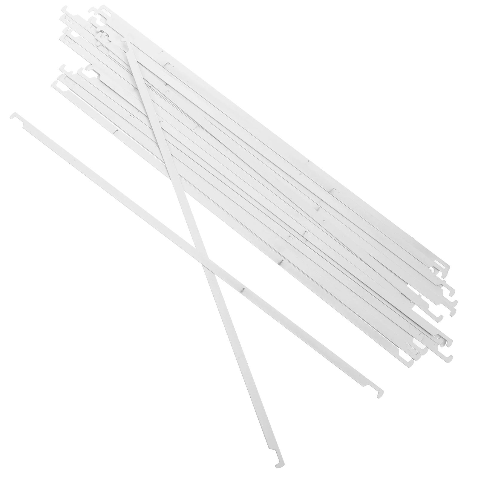 Ganchos de tiras colgantes, Clips de varilla de hierro blanco, accesorios de oficina, soporte para documentos que ahorra espacio, organizador montado en la pared para la escuela