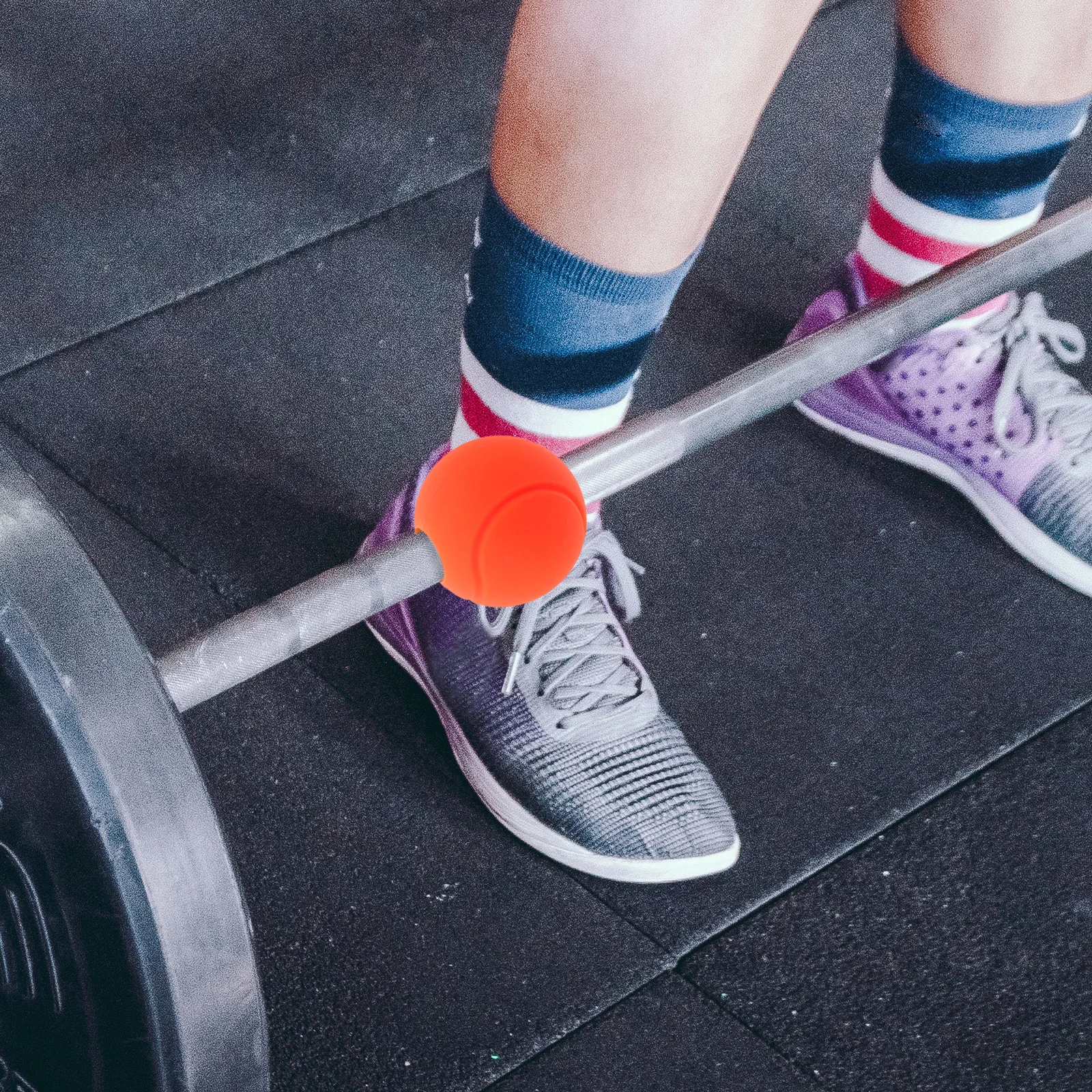 

1pc Silicone Dumbbell Grip Ball Shock Absorbing Anti Slip Spherical Barbell Grips For Home Gym Fitness Equipment Weightlifting