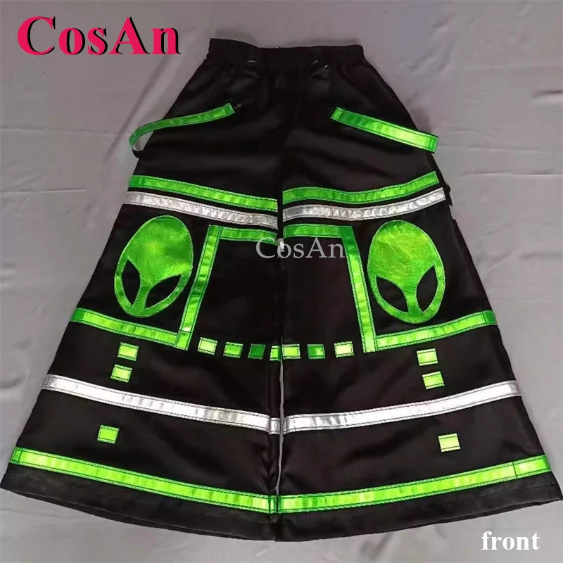 

CosAn Handsome Ghost Dance Pants Cosplay Costume Fashion Bell-bottoms Grim Reaper Phat Pants Reflective Trousers For Unisex