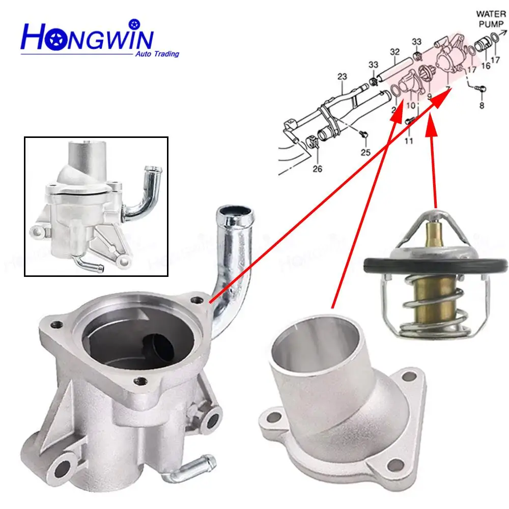 

17690-80JA0 17561-80JA0 Thermostat Housing For Suzuki Swift SX4 Crossover 2011-2007 mitsubishi montero