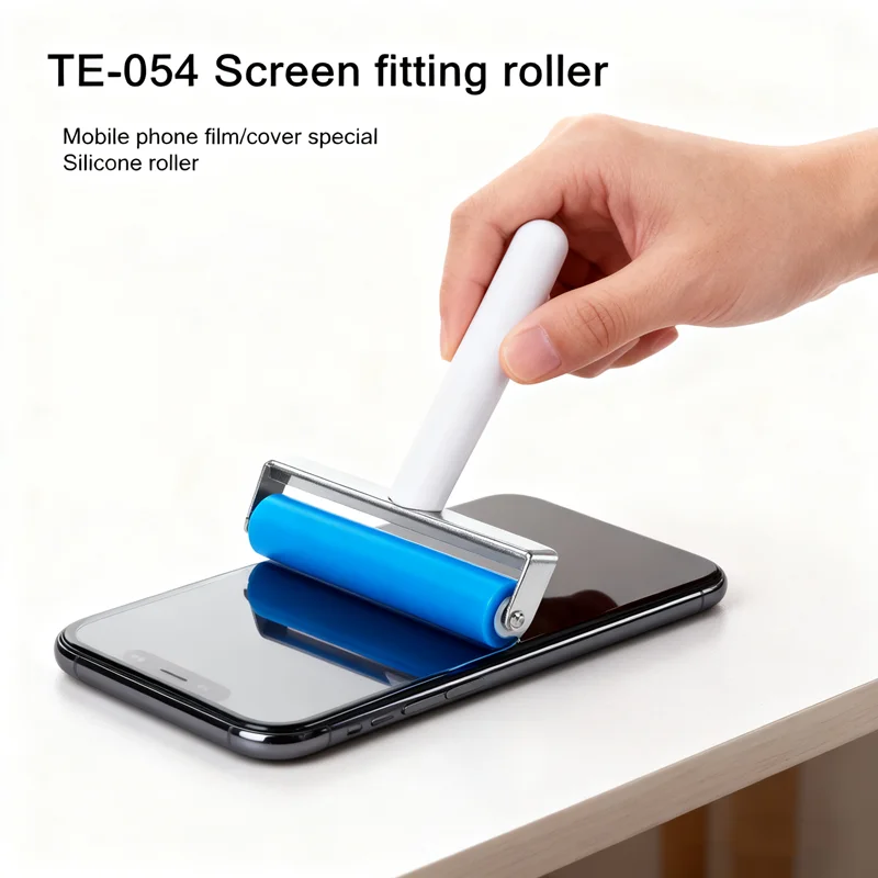 TE-504 10 سنتيمتر سيليكون الأسطوانة شاشة لصق الأسطوانة عجلة LCD OCA الاستقطاب أداة للهاتف PC واقي للشاشة فيلم لصق #2