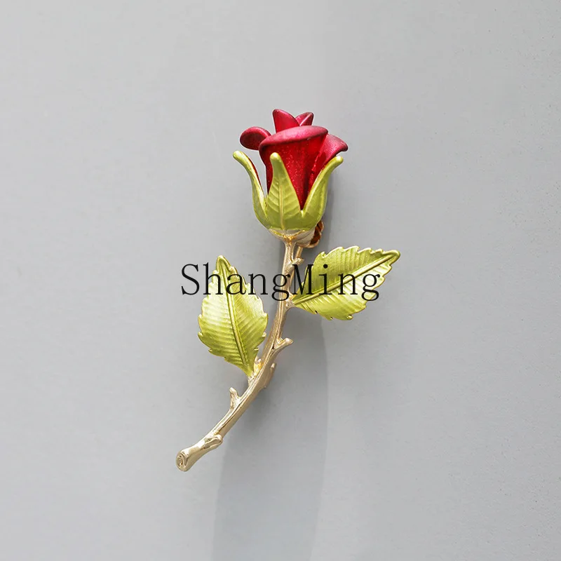 

CL Red Rose Brooch Wholesale, Valentine's Day Gift High-end Couple Brooch Pin