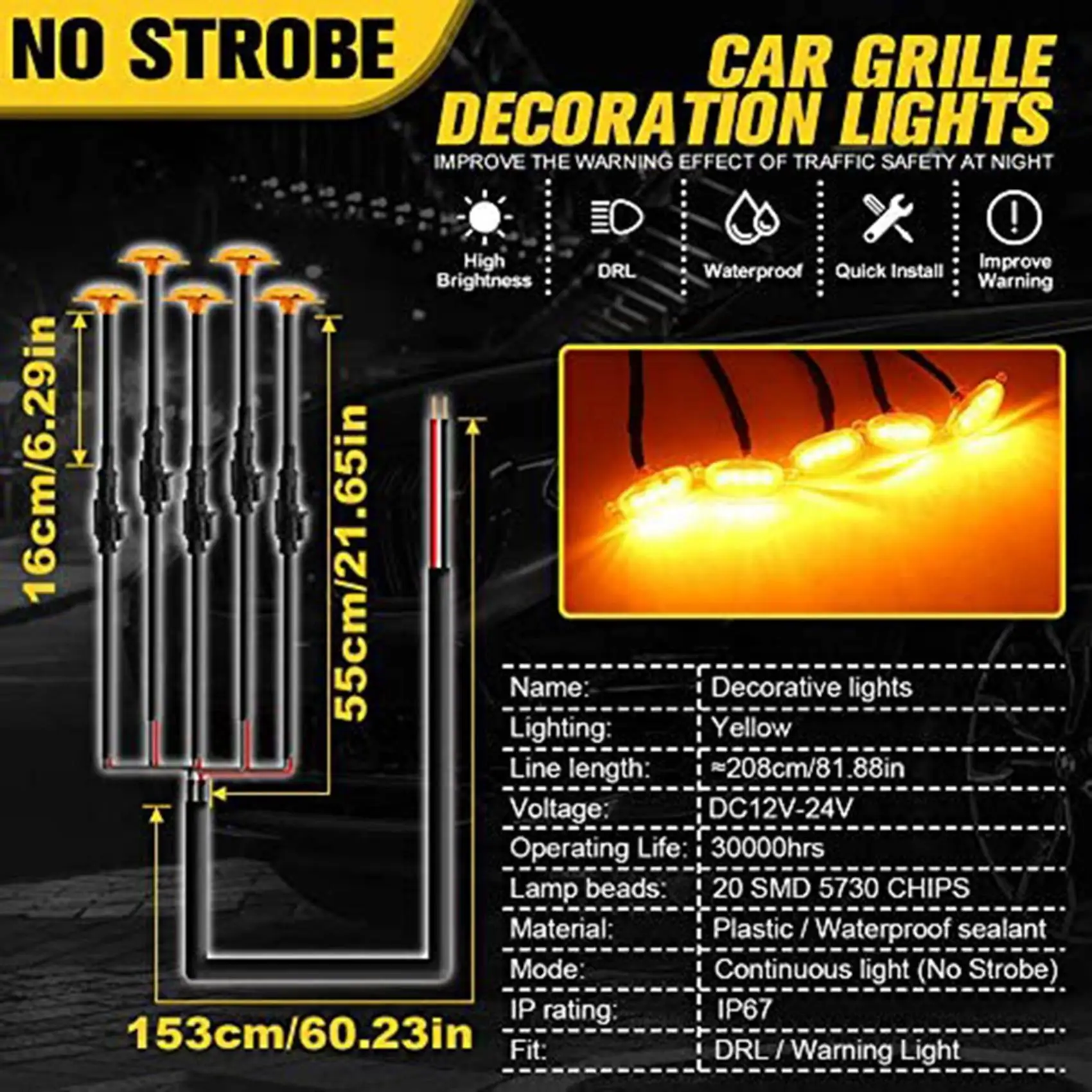 10PCS Car Front Bum…