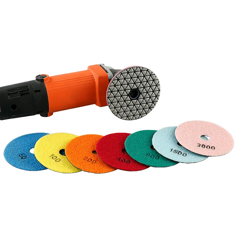 

4 inch diamond dry grinding discs round triangle marble polishing discs granite concrete dry tile angle grinder grinding discs