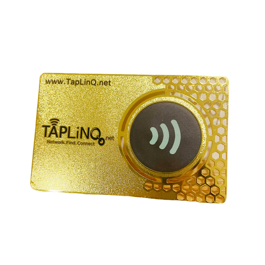 Customized inquiry Contactless Personalized Metal NFC Card Custom Cut Off Gold NC Metal Business Smart Digital Rfid Visiting Bus