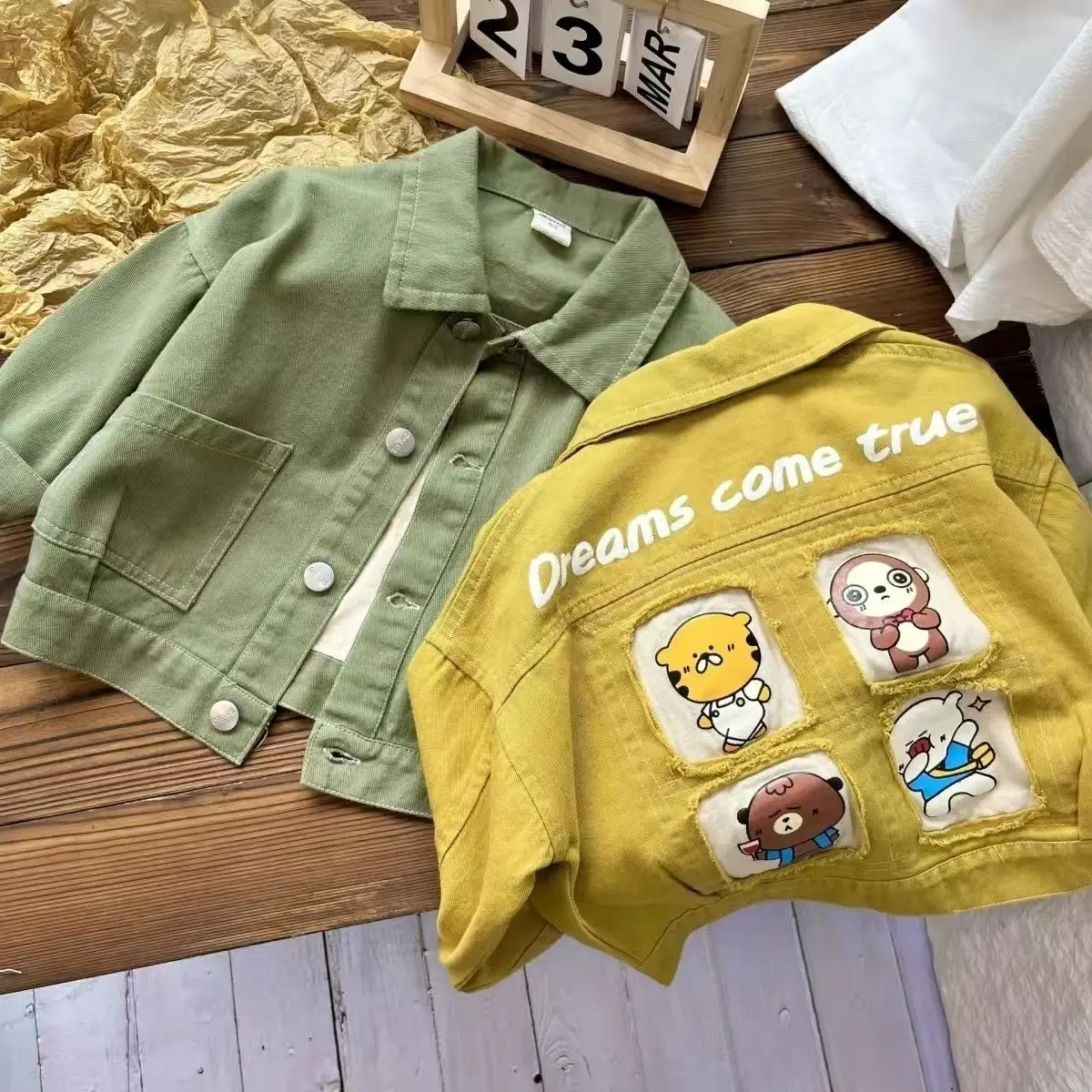 Children\'s denim jacket Spring and Autumn new fashion boy baby denim jacket children\'s casual coat