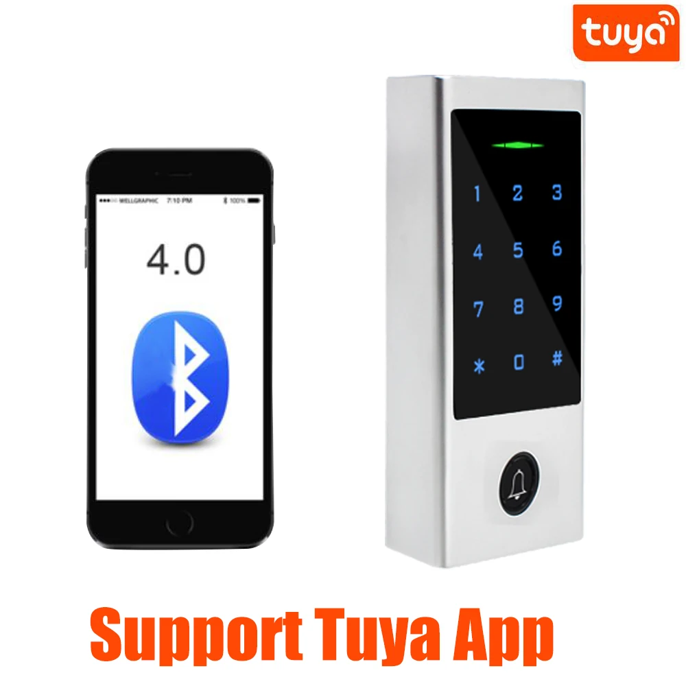 

Tuya APP Bluetooth Door Lock IP68 Waterproof Fingerprint Access Control Standalone Keypad 125Khz RFID Card Door Entry