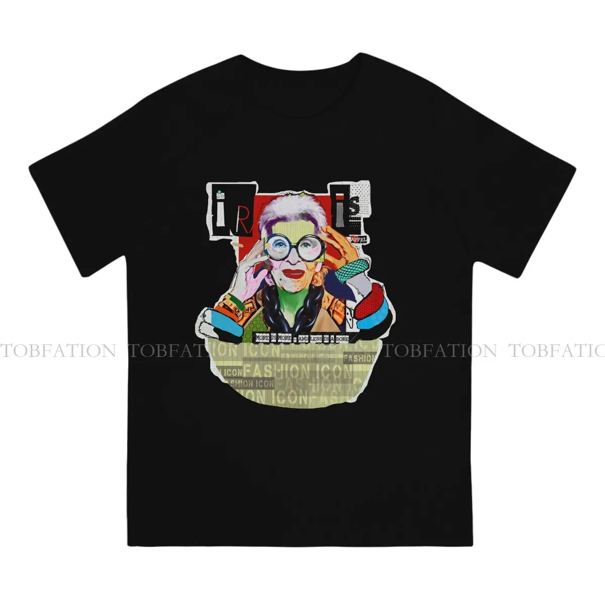 Fashion Icon Classic Men TShirt Iris Apfel Crewneck Short Sleeve 100% Cotton T Shirt Humor High Quality Birthday Gifts