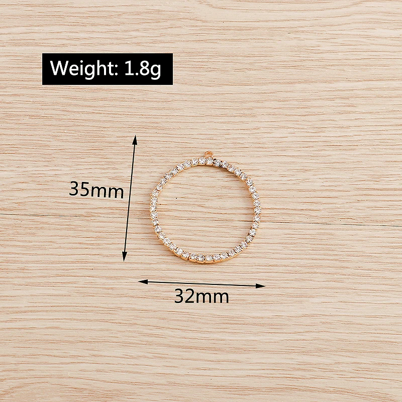 Tusember 5 Stück Kristall-Dreieck-Rund-Quadrat-Anhänger für Schmuckherstellung DIY Halskette Ohrringe Armband Handgemachtes Zubehör – Detail 1