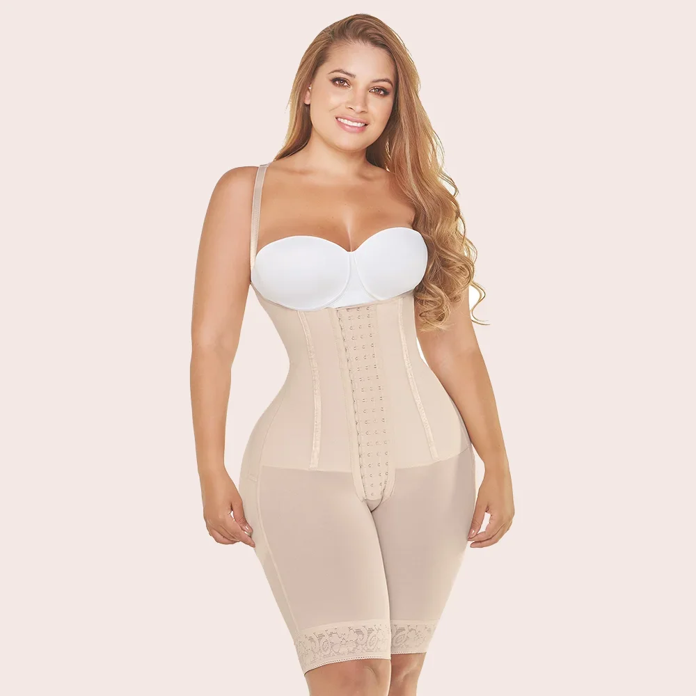 

Compression Body Shaper Waist Trainer Flatten Abdomen Shapewear Post Liposuction Underwear with Bones