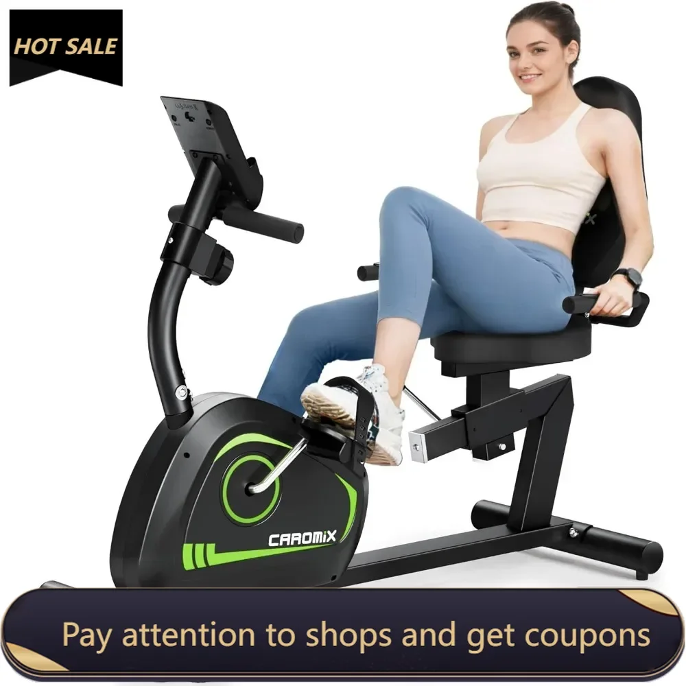 

Recumbent Exercise Bike for Adults Seniors, Stationary Bike for Home with Comfortable Seat and Heart Rate Handle