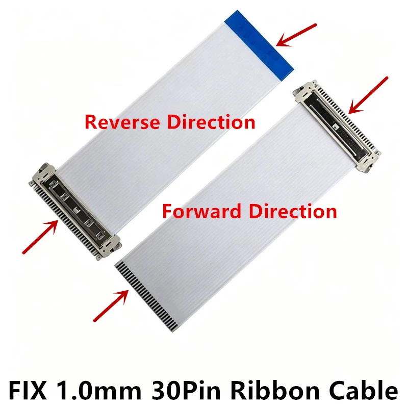 FIX 1.0MM Pitch Ribbon Cable AWM 20706 105C 60V VW-1/ 30 Pin  Length 10/25/30/40/50CM Forward/Reverse Direction