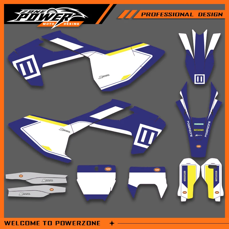 

Наборы графических наклеек POWERZONE для Husqvarna 2016 2017 2018 TC FC TX FX FS 2017 2018 2019 TE FE по индивидуальному заказу 02