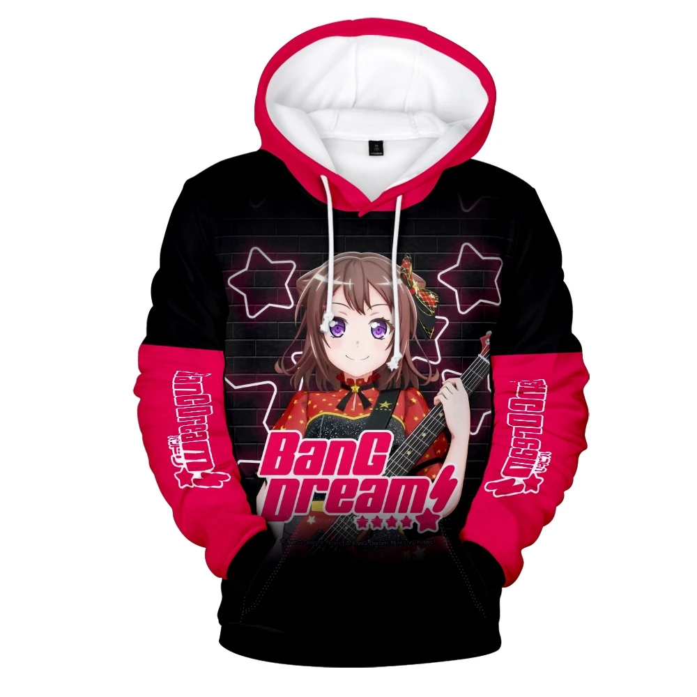 Hot Sale Men/Womens Hoodie BanG Dream Anime Felpe Donna Uomo Stampe 3D Felpa Con Cappuccio Moda Streetwear Pullover Tuta