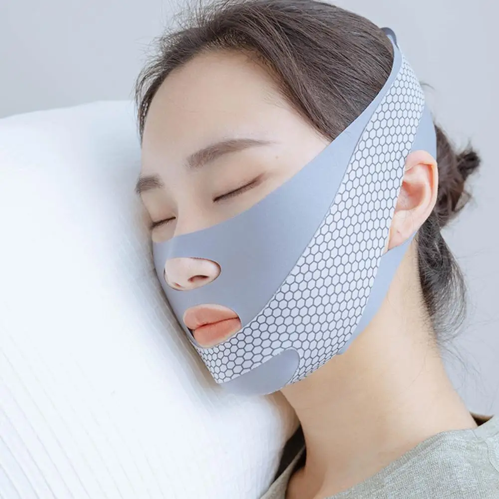 Double-Deck Face Slimming BANDAGE Face Lifting เข็มขัดกระชับสายรัด V Slim STRAP เครื่องมือ Slimming Double Facial Mask Line Face R8U3