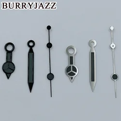 BURRYJAZZ NH35 NH36 NH38 7S26 7S36 4R35 4R36 Watch Hands Silver Grey/ Black Grey Hands Green Luminous