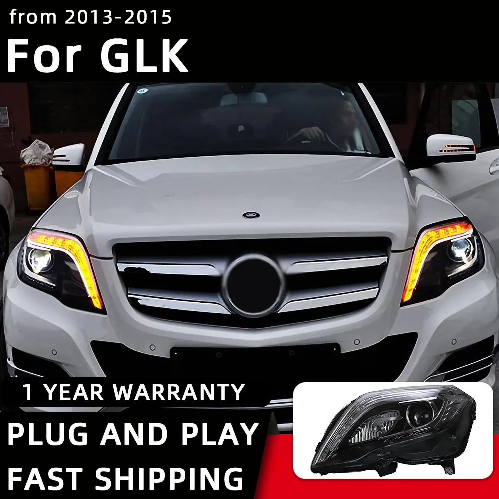 Car Styling Headlights for Benz GLK GLK200 GLK260 GLK300  LED Headlight 2013-2015 Head Lamp DRL Signal Projector Lens Automotive