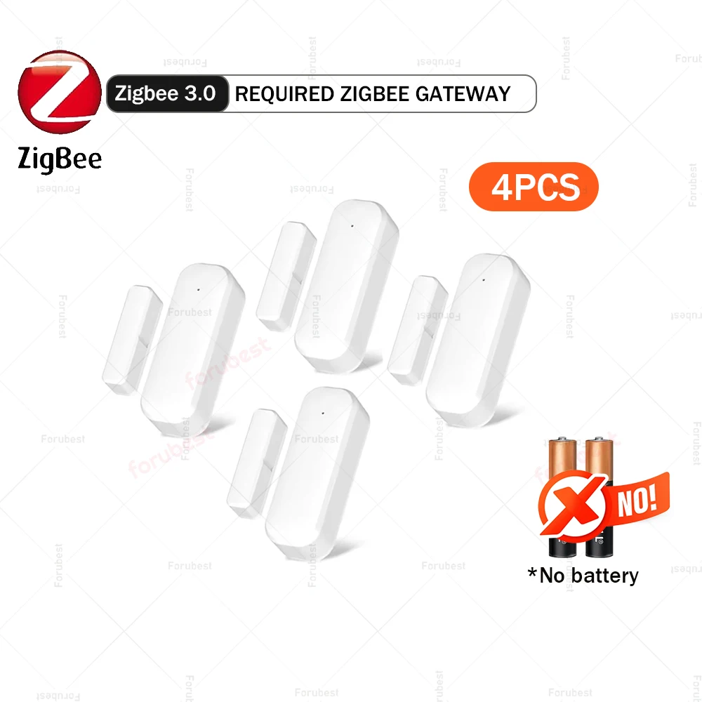 Zigbee Türsensor Fenstersensor Drahtloser Magnetischer Offen-Geschlossen-Detektor Smart Home Sicherheits-Einbruchssensor für Tuya Z2M HA Hub