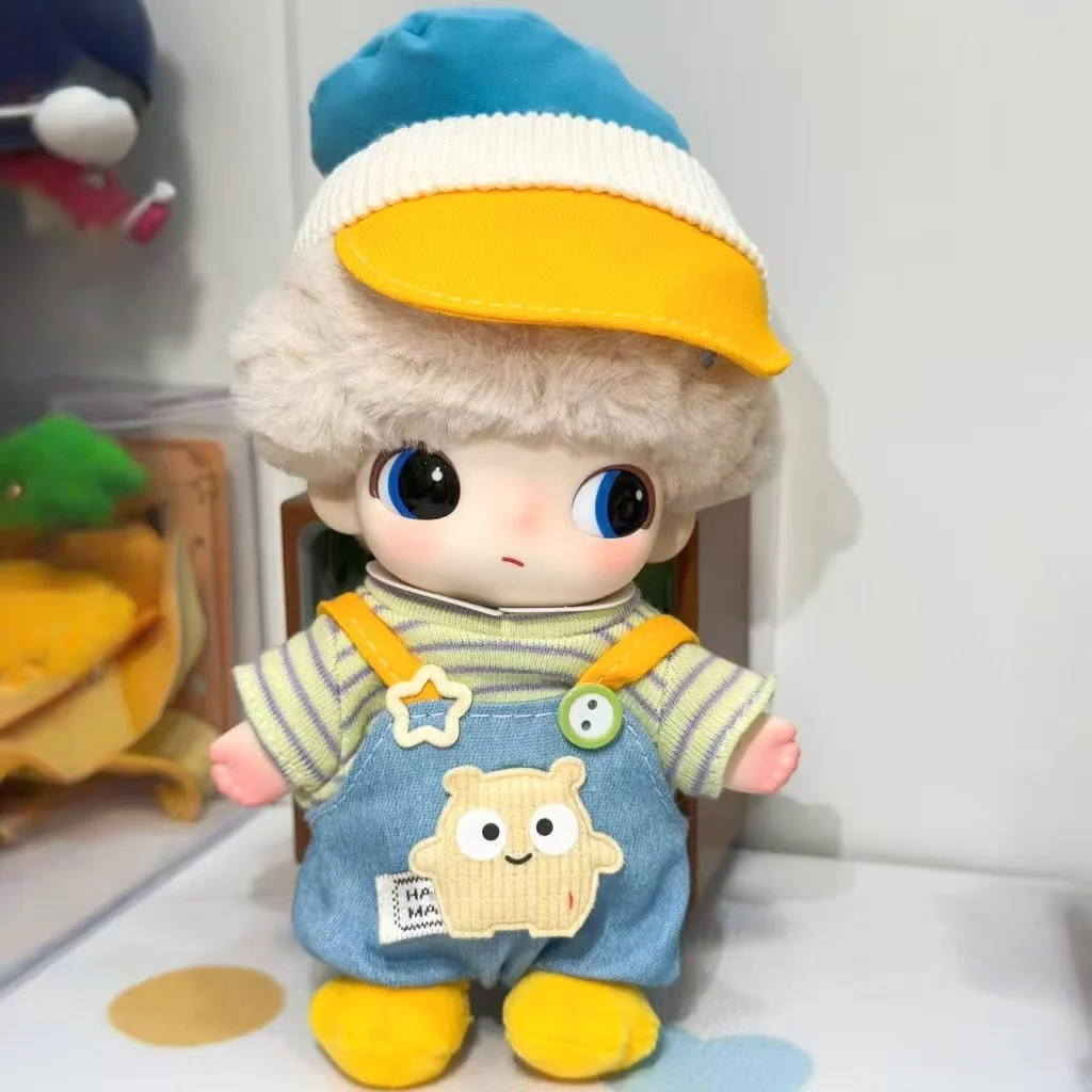 17 centimetri Mini Peluche Vestiti della Bambola Vestito Accessori per la Corea Kpop Exo Labubu II Idol Bambole Seduta Partito Plaid Tute e Salopette Abbigliamento