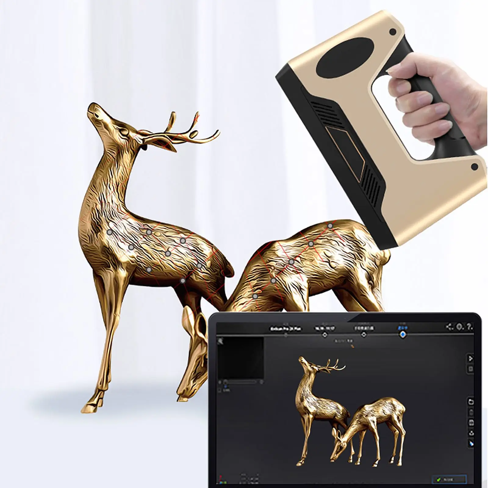 Imagem -03 - Pontos de Referência Reflexivos 3d Film Scanner Marking Marker Posicionamento Scanners Scan Reflection