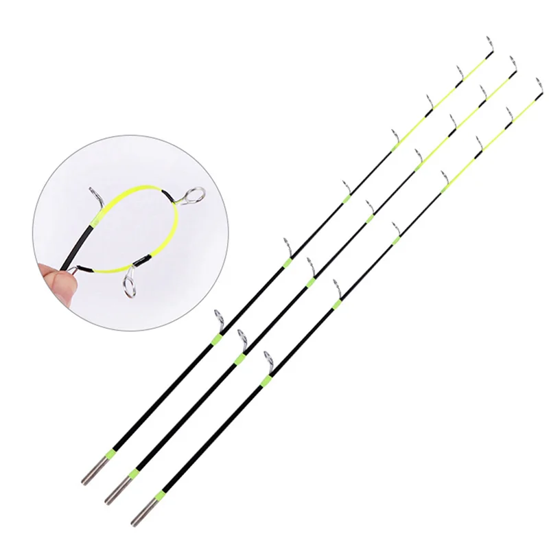 ABME 2X Titanium Alloy Carbon Ultra Short Ice Fishing Rod 70Cm Insert Solid Soft Tail Rod (Straight Handle)