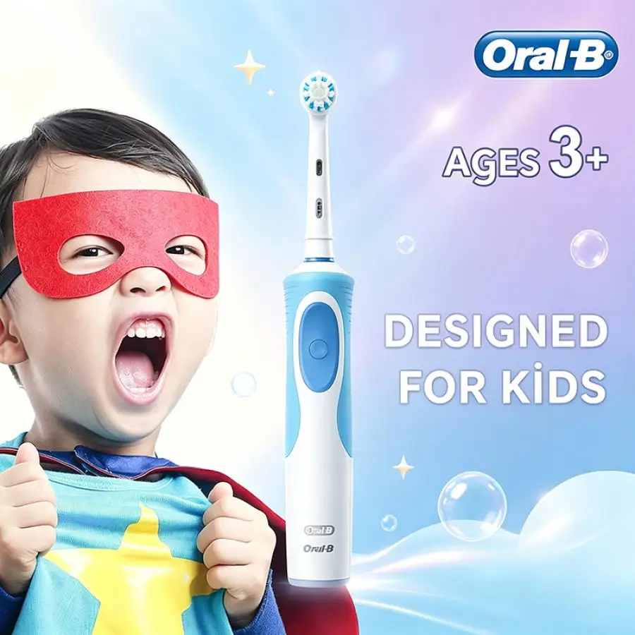 Oral-B EB10 Ersatzbürstenkopf für Kinder, ultraweich, rund, passend für Oral-B Kinder-Rotations-Elektrozahnbürste – Detail 3