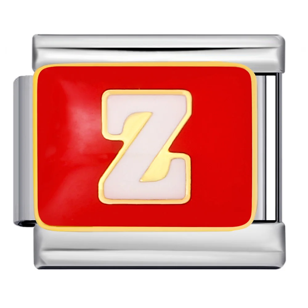 Design Bunte Charms Perlen A-Z Englische Buchstaben Italienische Glieder Passend für 9mm Edelstahl Schmuck DIY Armband Zubehör – Detail 7