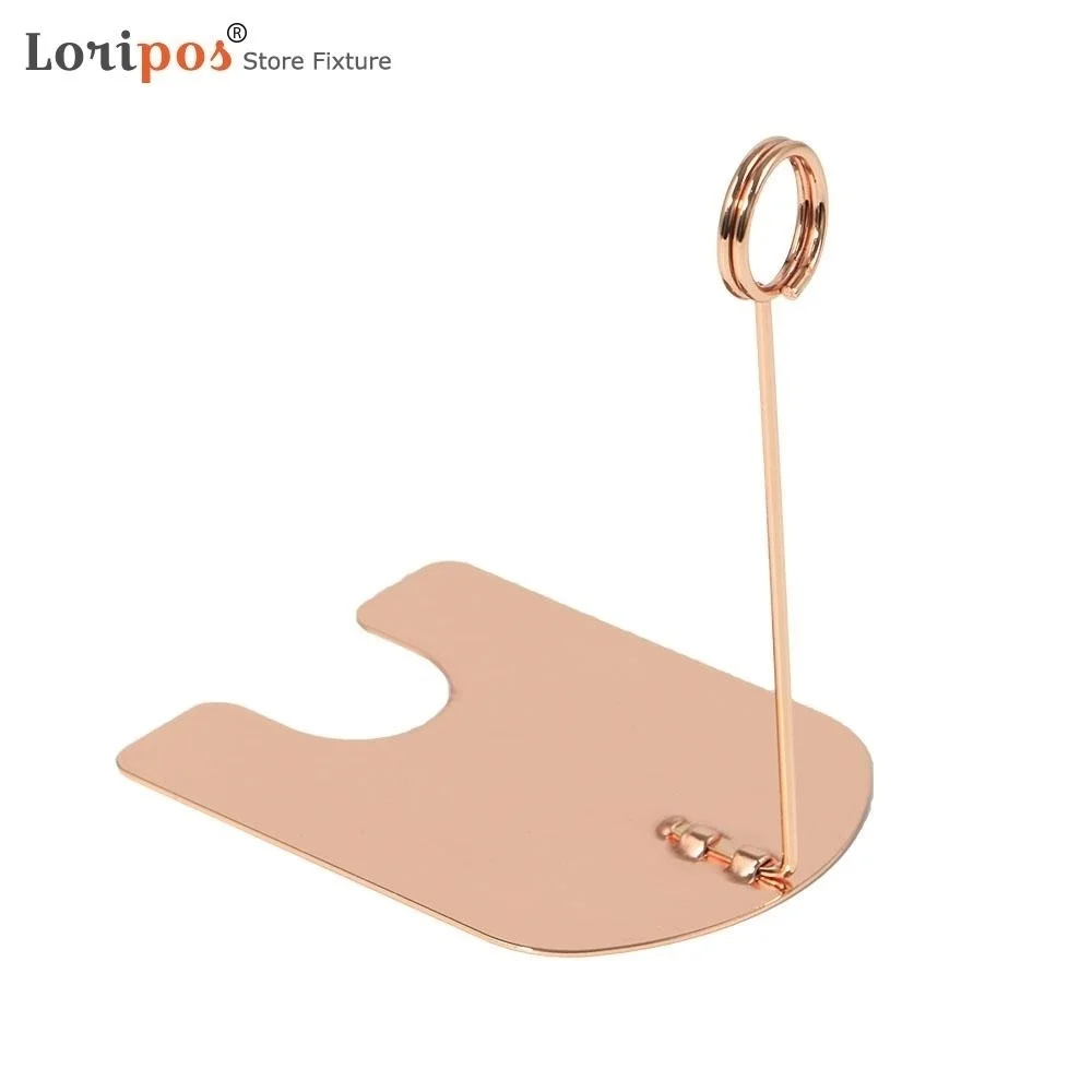 Pop Price Tag Sign Clip Label Holder Name Card Display Stand Shelf Desktop Rose Gold Pop Picture Holder Stand Photo Memo Clip