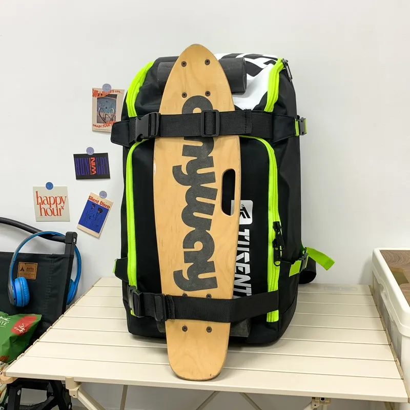 Large-Capacity Sports Backpack, Sports Equipment Storage Bag, Snowboard and Ski Equipment Bag, Ski Shoe Storage Bag, Water-Repellent Backpack,