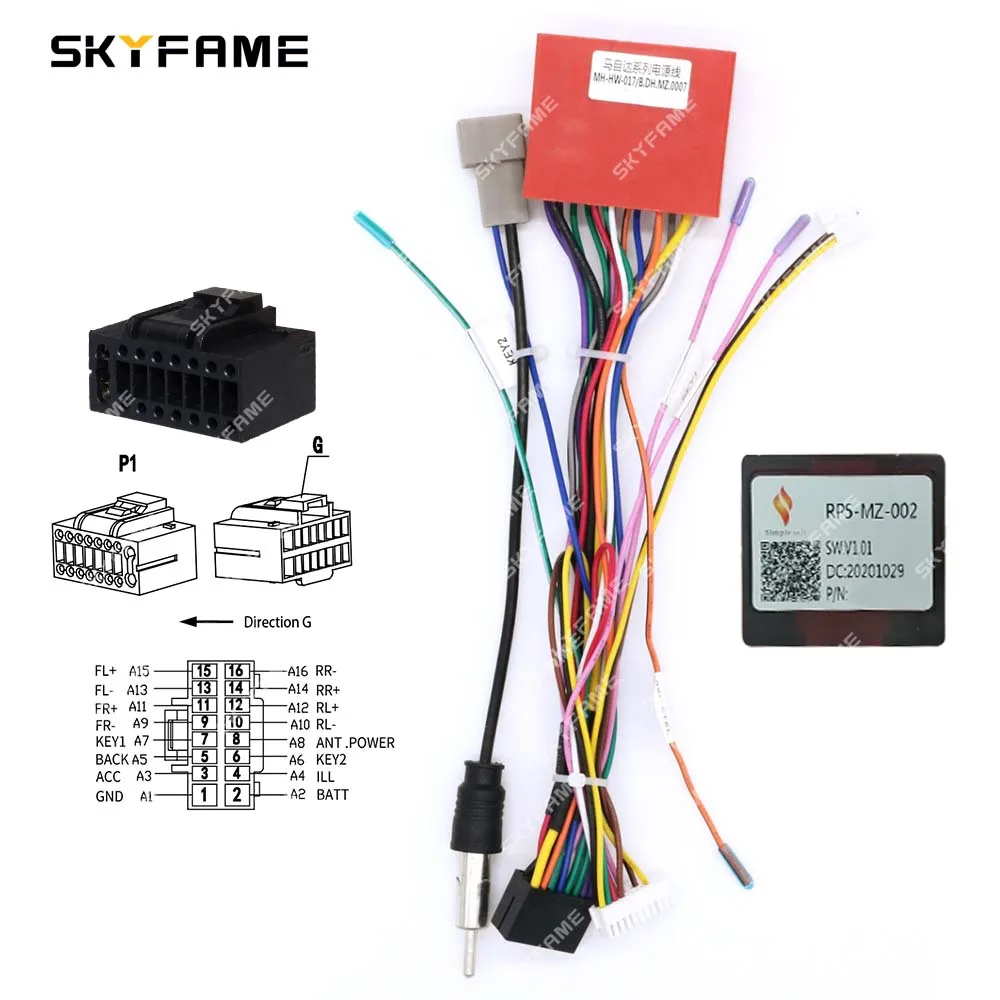 SKYFAME سيارة 16pin الأسلاك تسخير محول Canbus صندوق فك لمازدا 3/5/6/8 CX-7 CX-9 RP5-MZ-002 RZ-MZD05 G-MZD-RZ-55