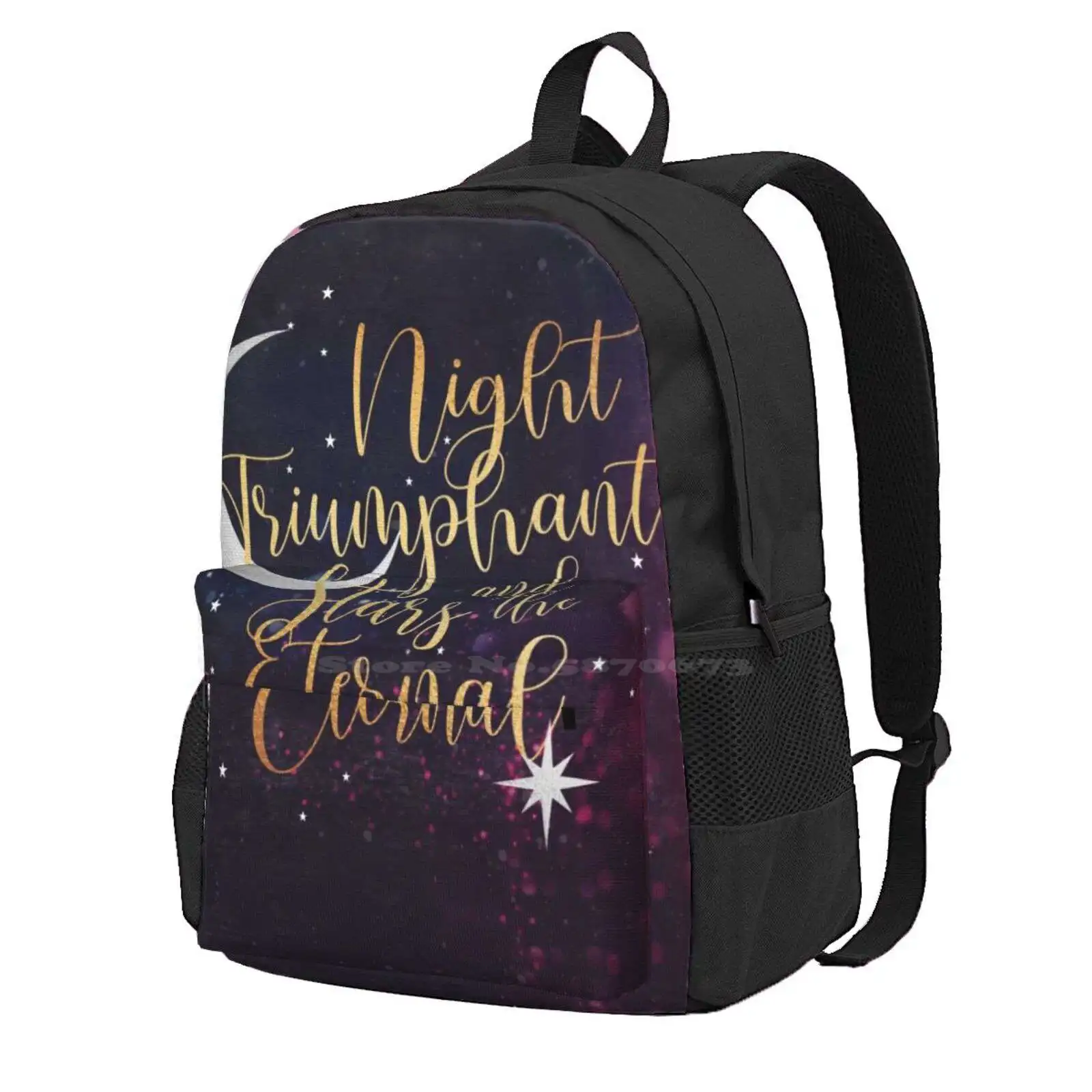 Night And Stars - Purple Hot Sale Schoolbag Backpack Fashion Bags Feysand Feyre Rhysand A Court Of Mist And Fury A Court Of