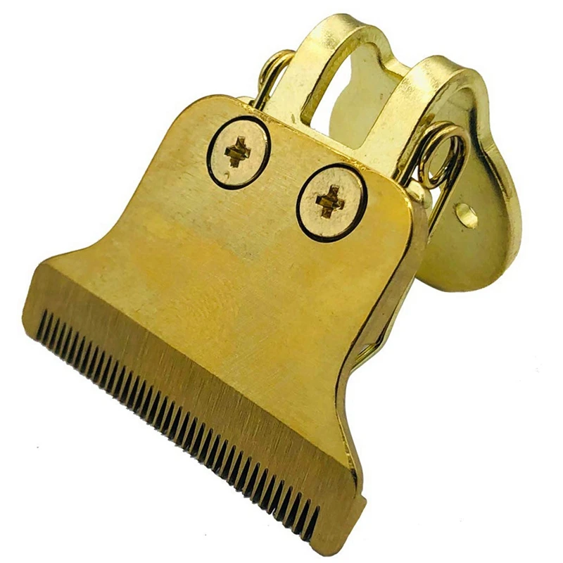 2X T-Shaped Hair Clipper Blade With Stand T9 Blade Trimmer Replacement Head Replacement Clipper Head Silver & Gold