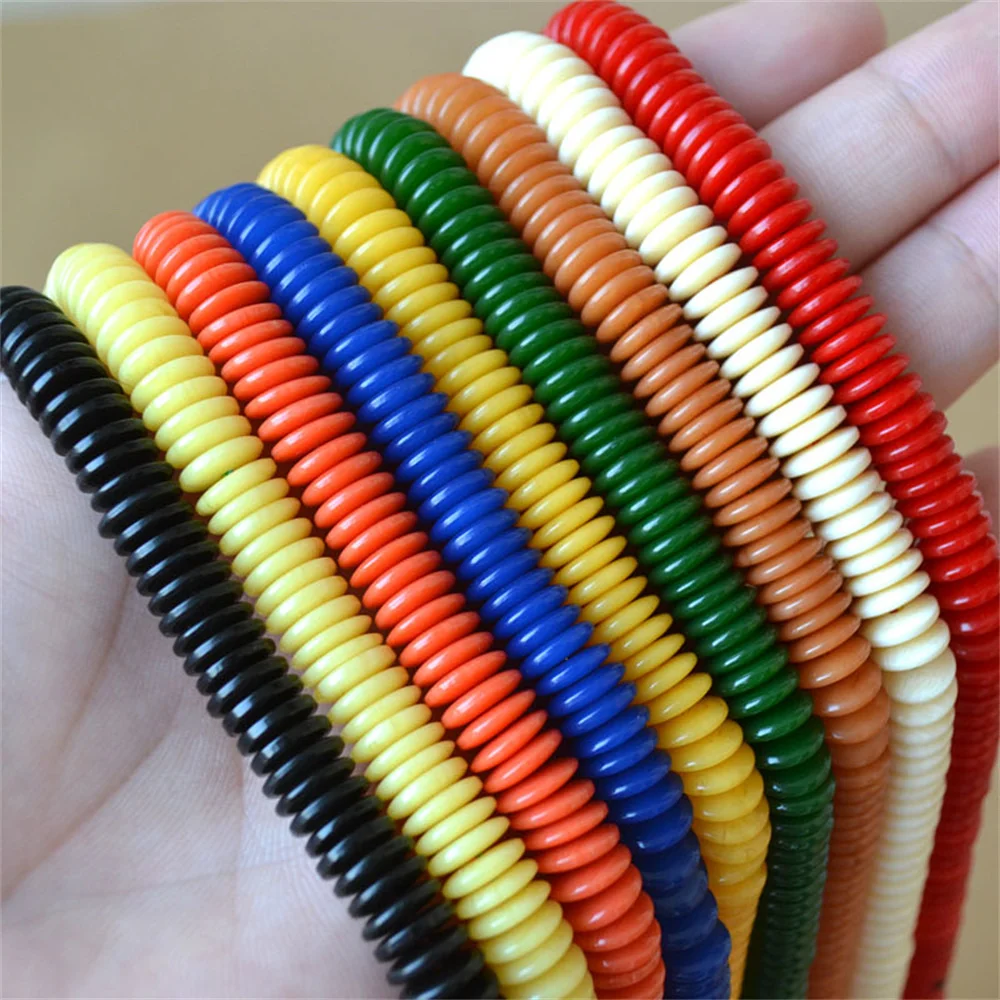 Imitation Amber 8 Colors 6X2mm 8X2mm Trendy Abacus Spacer Loose Beads Diy Jewelry Making Necklace Bracelet Crimp & End Beads