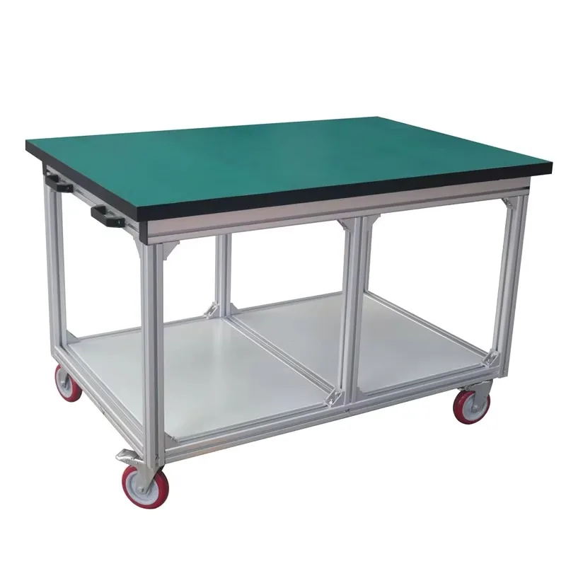 Factory Customized anti-static packing workbench factory workshop assembly line inspection movable work table