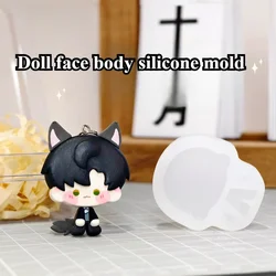 Ultralight Clay Q Version Cartoon Doll Face Body Silicone Mold DIY Stone Sculpture Polymer Clay Animation Character Making Tools