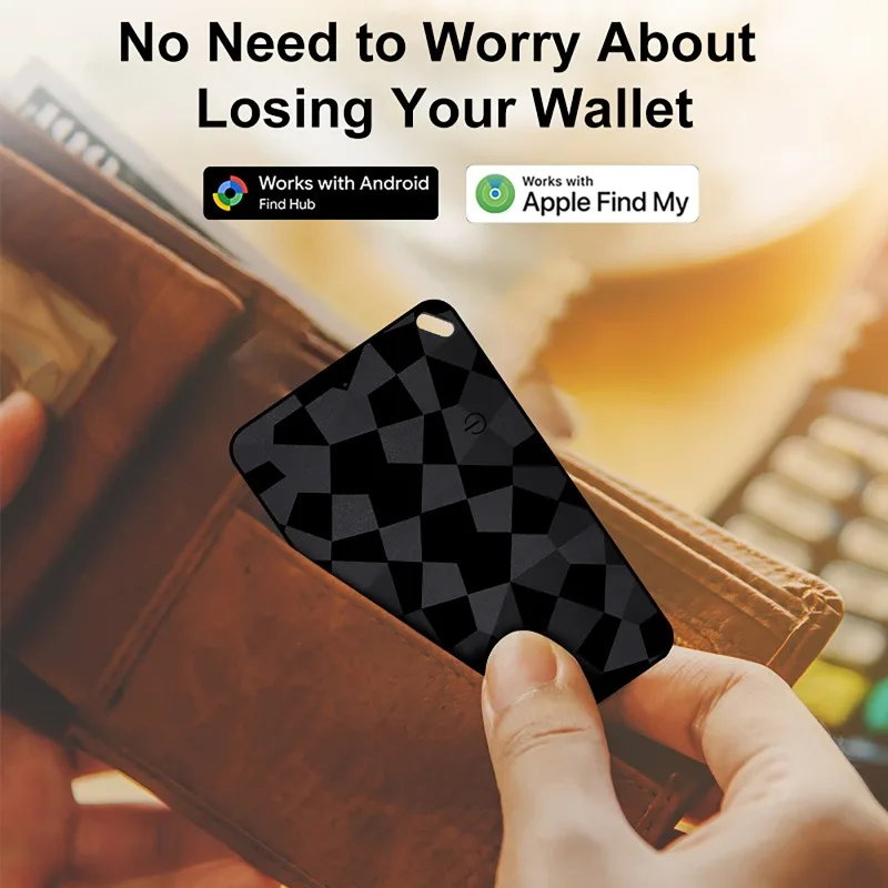 

Ультратонкий беспроводной перезаряжаемый трекер для кошелька с функцией защиты от потери, совместимый с Android и iOS, смарт-карта для поиска кошелька.