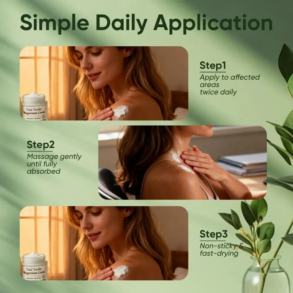 60ml Total Relief Soothing Magnesium Cream with MSM & Arnica Relief Soothing Nerve Formula Magnesium Cream Fast Absorbing