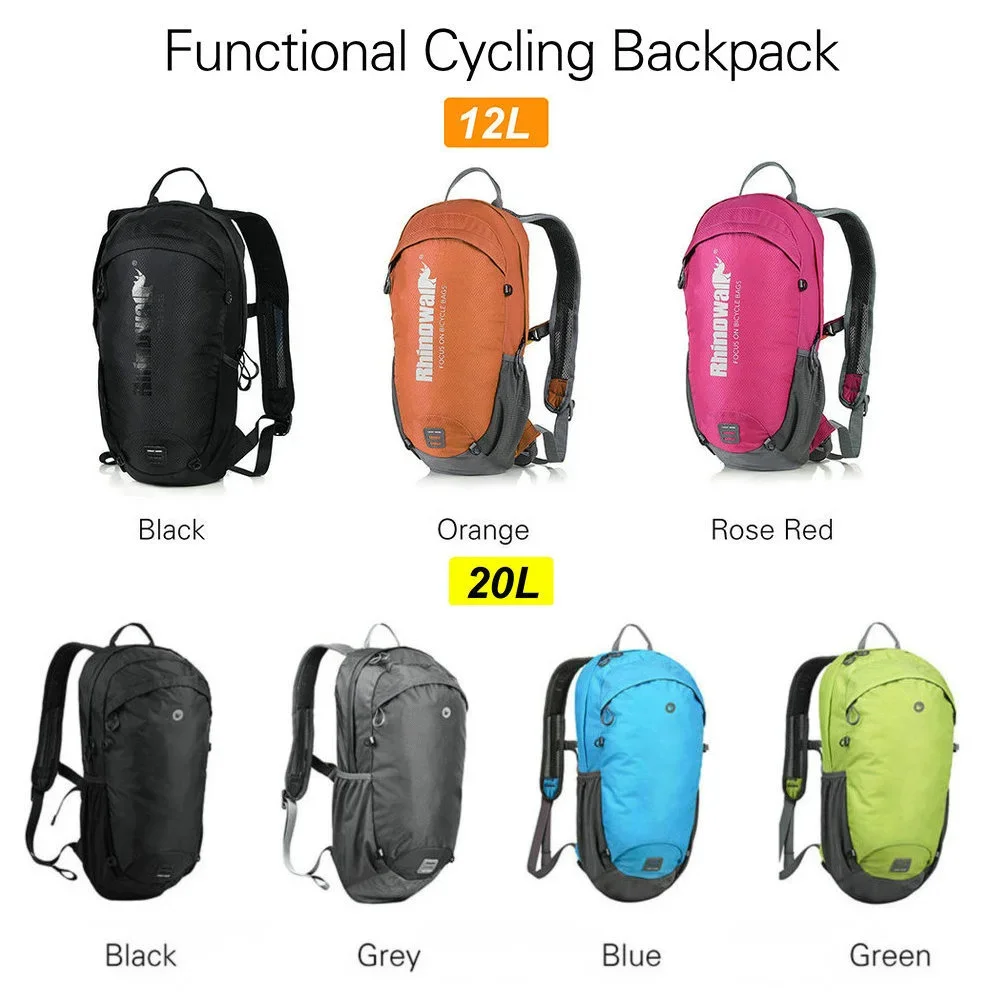 Rhinowalk Bicycle Bag Bike Backpack Outdoor Sport Cycling Backpack 12L/20L  Sport Backpack Rucksack Packing with Helmet Mesh Bag