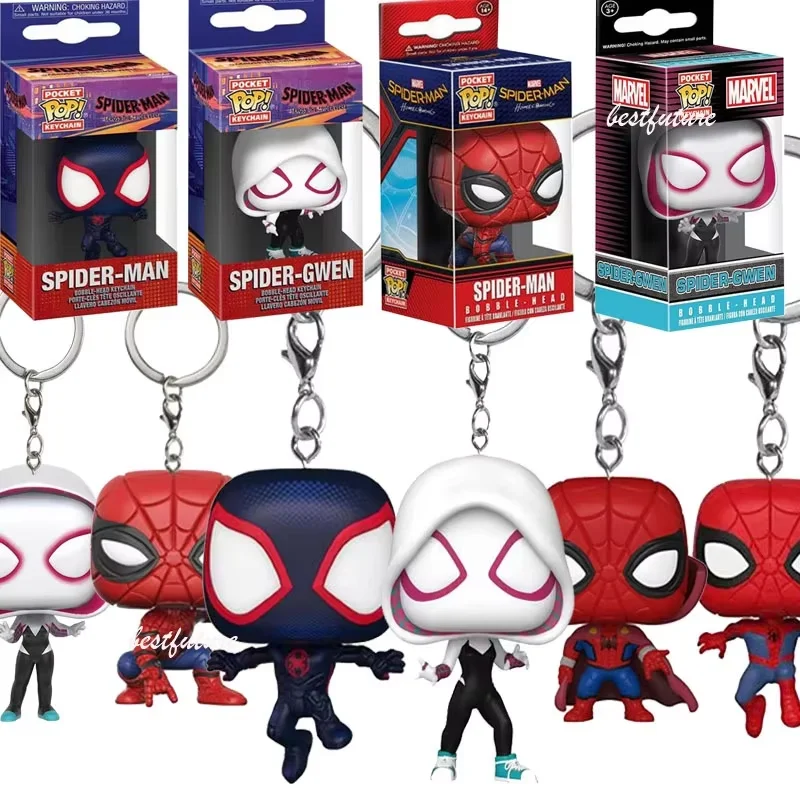 FUNKO POP Spider-Man el Spot Spider-GWEN VERDE GOBLIN ZOMBIE HUNTER SPIDEY Peter Parker Mysterio llavero figuras de vinilo Juguetes