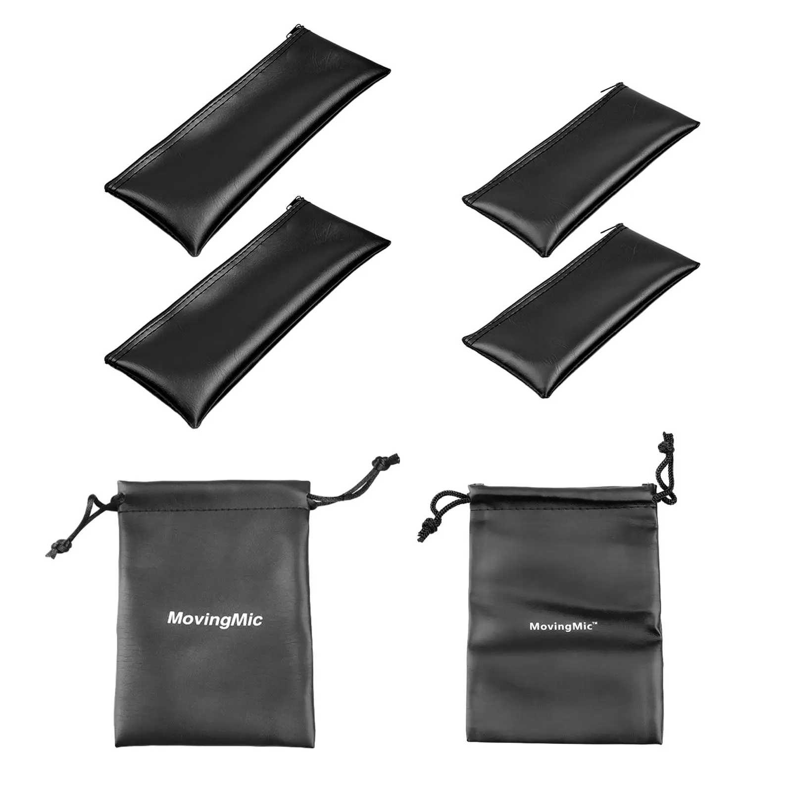 2 Pieces Mic Protective Bag Storage Pouch Microphone Case Carry Bag for