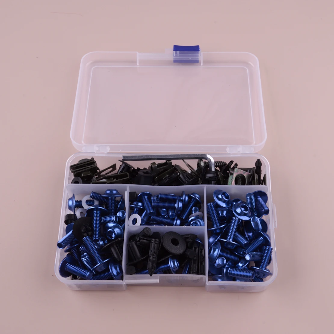 Blue & Black Motorcycle Complete Fairing Bodywork Bolt Screw U Nut Clip Kit Fit for Suzuki GSXR 600 750 1000 K1-K8 New
