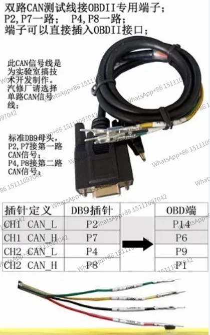 

ETAS VECTOR PCAN CAN DB9 гнездовой кабель для передачи данных с терминалом 2,7OBD