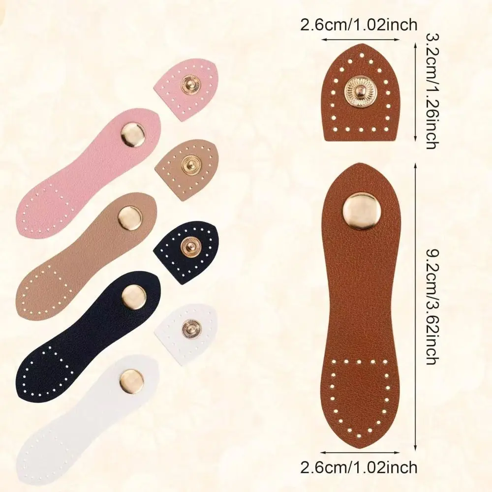 أزرار حقيبة جلدية مصنوعة يدويًا ، مشبك سهل الاستخدام ، إكسسوارات حقيبة متينة ، حزمة بطاقات ، موضة