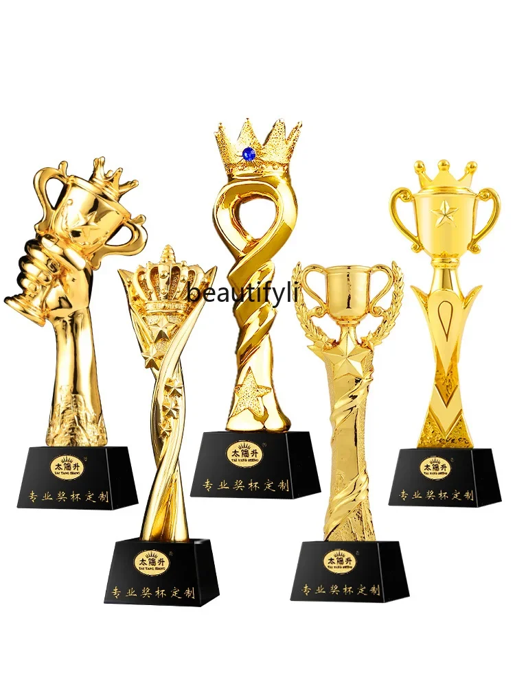 Trophy Customized Creative Thumb Pentagram Honor Competition Medal Engraving Crystal Trophy