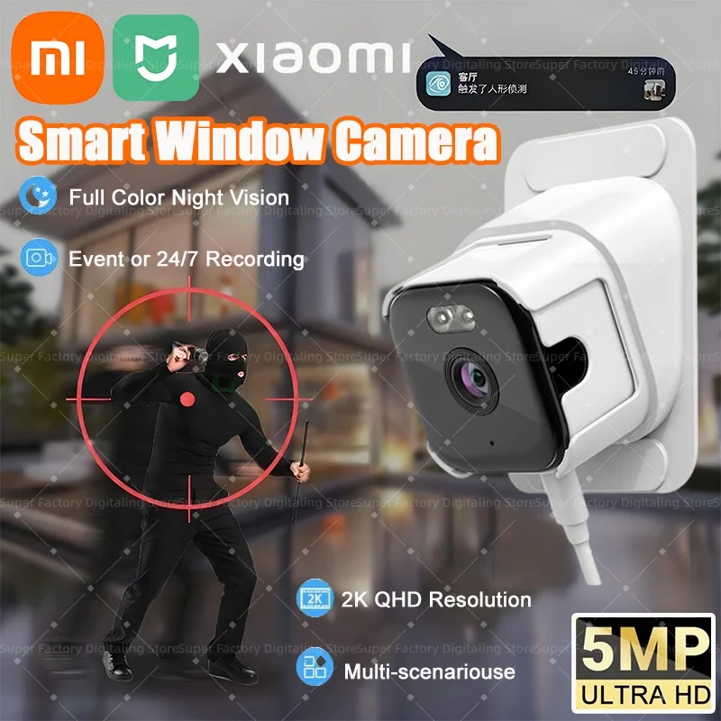 xiaomi-mijia-5mp-2k-スマート室内窓カメラ-24g-58g-wifi-ai人物検知-4倍ズーム-フルカラーナイトビジョン、24時間365日録画