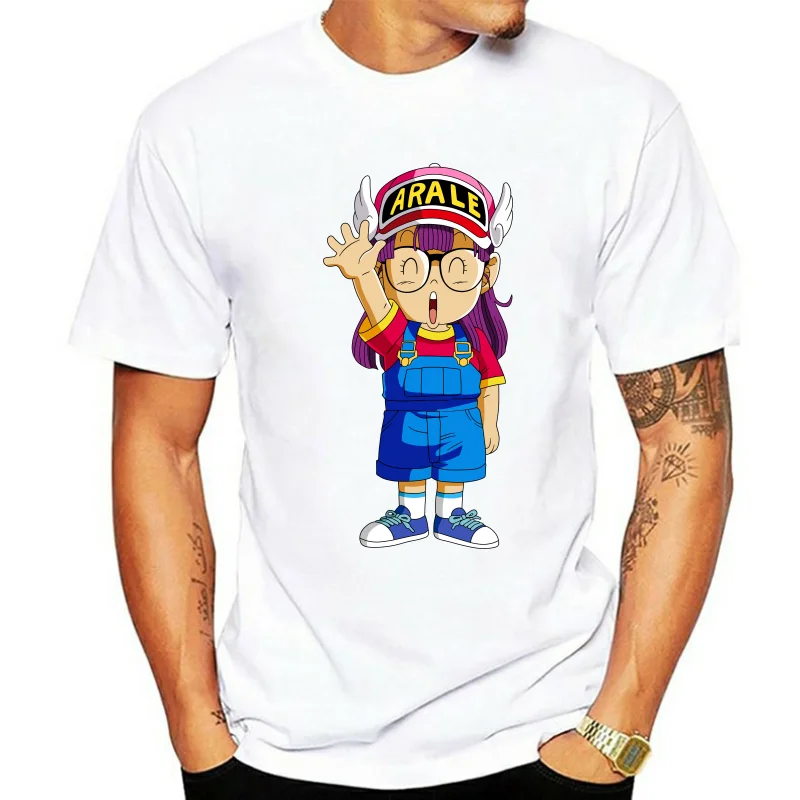 Cartoon Arale T-shirt For Men Plus Size Cotton Team Tee Shirt 4XL 5XL 6XL Camiseta