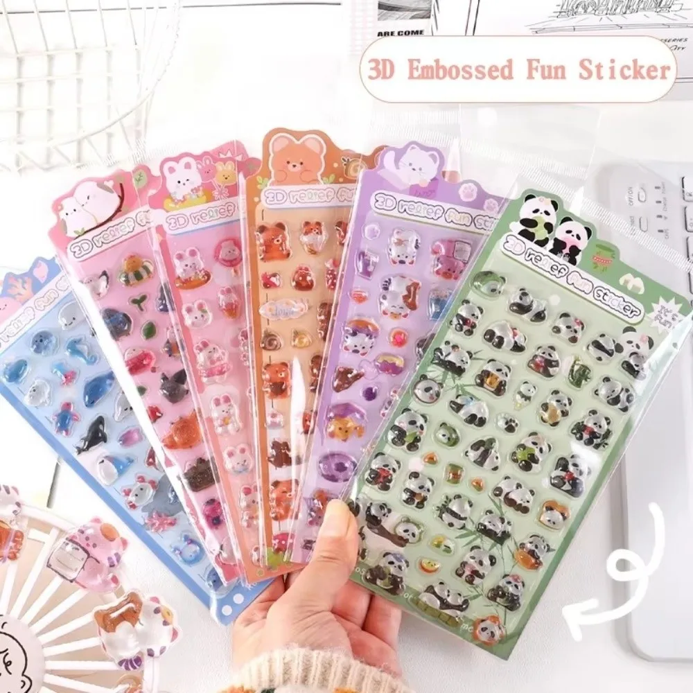 Cute Particle 3D Embossed Decals DIY Sweet Candy 3D Relief Stickers Decorative Multi-Purpose Paper Candy Stickers